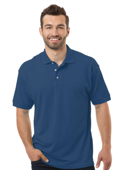 Men's Pocketless Superblend Short Sleeve Polo - BG7204 - Slate