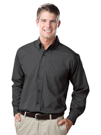 Men's 1-Pocket Value Poplin Shirt - BG7210 - Graphite