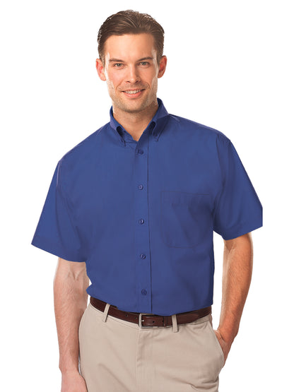 Men's 1-Pocket Short Sleeve Value Poplin Shirt - BG7210S - Royal