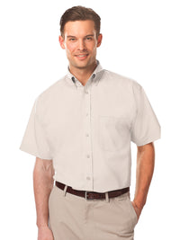 Men's 1-Pocket Short Sleeve Value Poplin Shirt - BG7210S - White