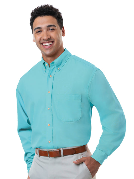 Men's 1-Pocket Superblend Poplin Shirt - BG7216 - Aqua
