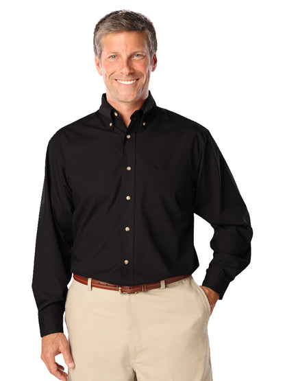Men's 1-Pocket Superblend Poplin Shirt - BG7216 - Black