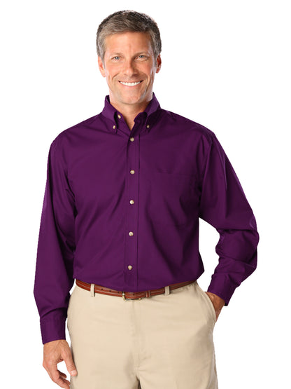 Men's 1-Pocket Superblend Poplin Shirt - BG7216 - Purple