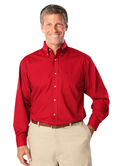 Men's 1-Pocket Superblend Poplin Shirt - BG7216 - Red