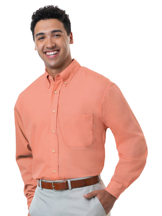 Men's 1-Pocket Superblend Poplin Shirt - BG7216 - Salmon