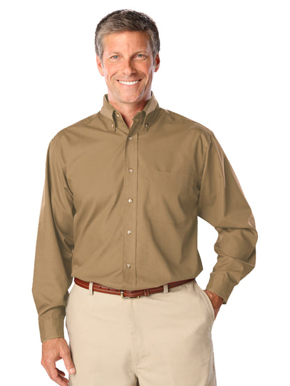 Men's 1-Pocket Superblend Poplin Shirt - BG7216 - Tan