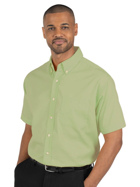 Men's 1-Pocket Short Sleeve Superblend Poplin Shirt - BG7216S - Cactus