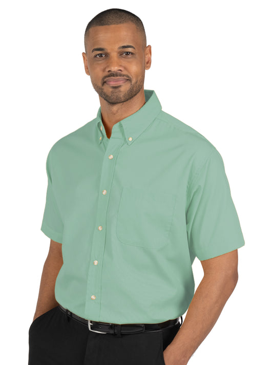 Men's 1-Pocket Short Sleeve Superblend Poplin Shirt - BG7216S - Sage