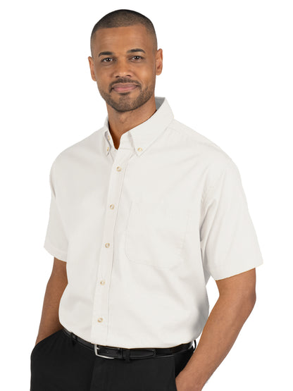 Men's 1-Pocket Short Sleeve Superblend Poplin Shirt - BG7216S - White
