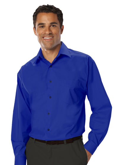 Men's 1-Pocket Stretch Poplin Shirt - BG7218 - Royal
