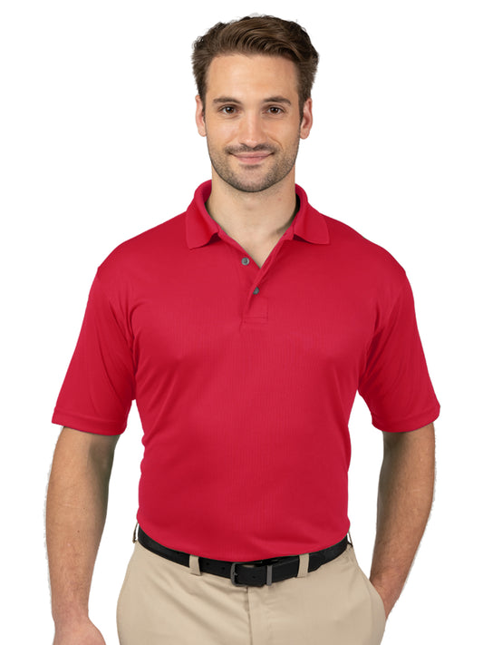 Men's Pocketless Wicking Short Sleeve Polo - BG7219 - Red