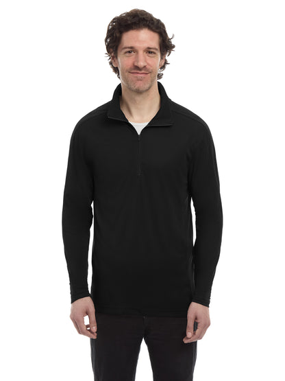 Men's Pocketless 1/4-Zip Long Sleeve Pullover - BG7230 - Black