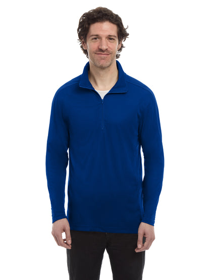 Men's Pocketless 1/4-Zip Long Sleeve Pullover - BG7230 - Royal
