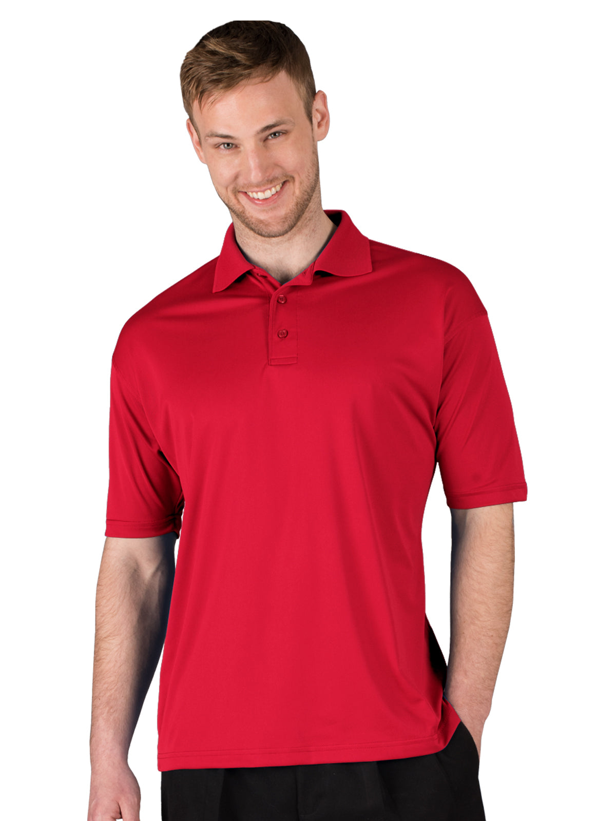 Men's Pocketless Ultra-Lux Polo - BG7231 - Red