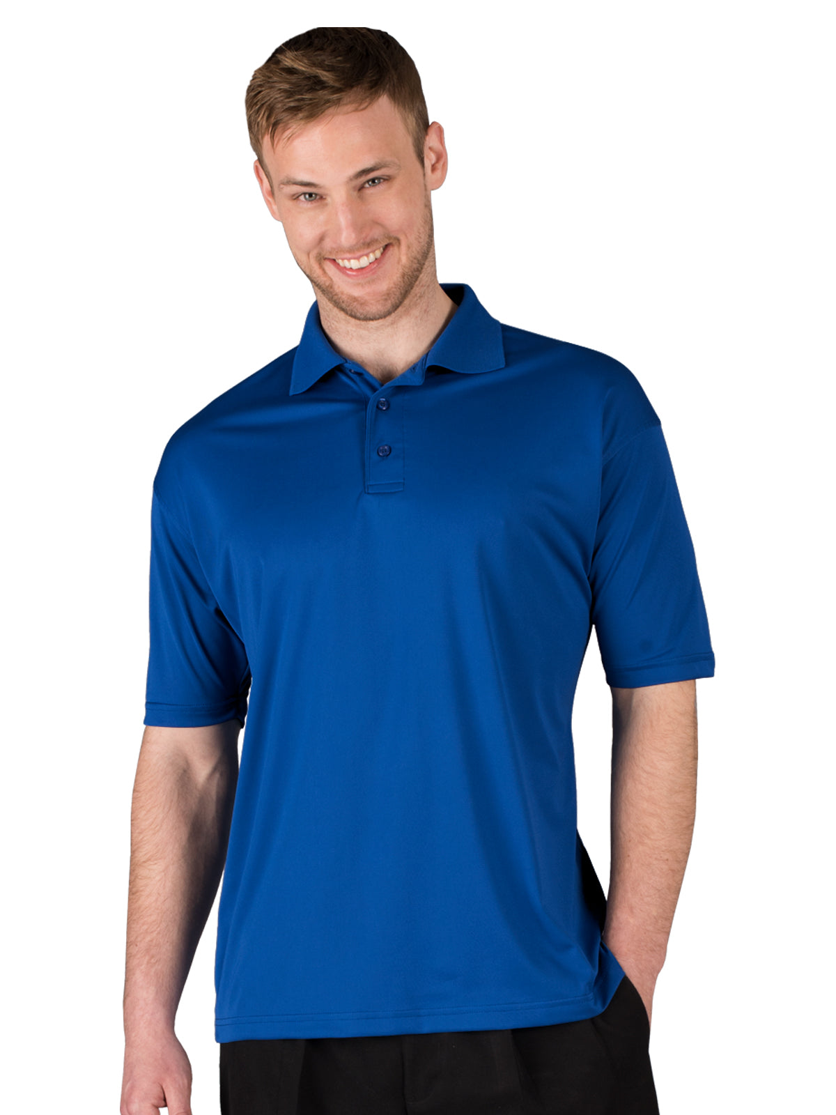 Men's Pocketless Ultra-Lux Polo - BG7231 - Royal