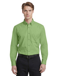 Men's 1-Pocket Matching Buttons Poplin Shirt - BG7266 - Cactus