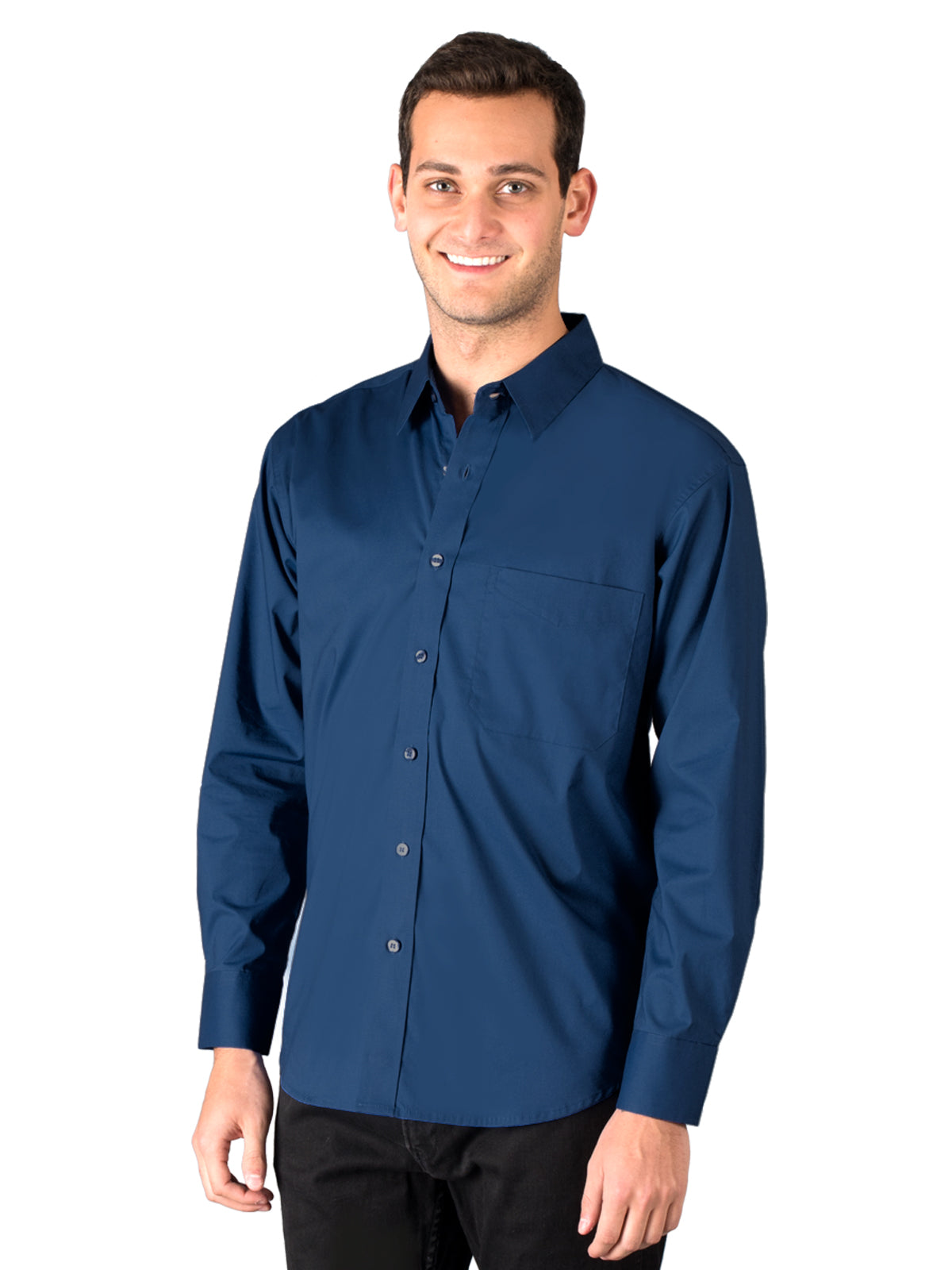Men's 1-Pocket Superblend Untucked Shirt - BG7268 - Navy