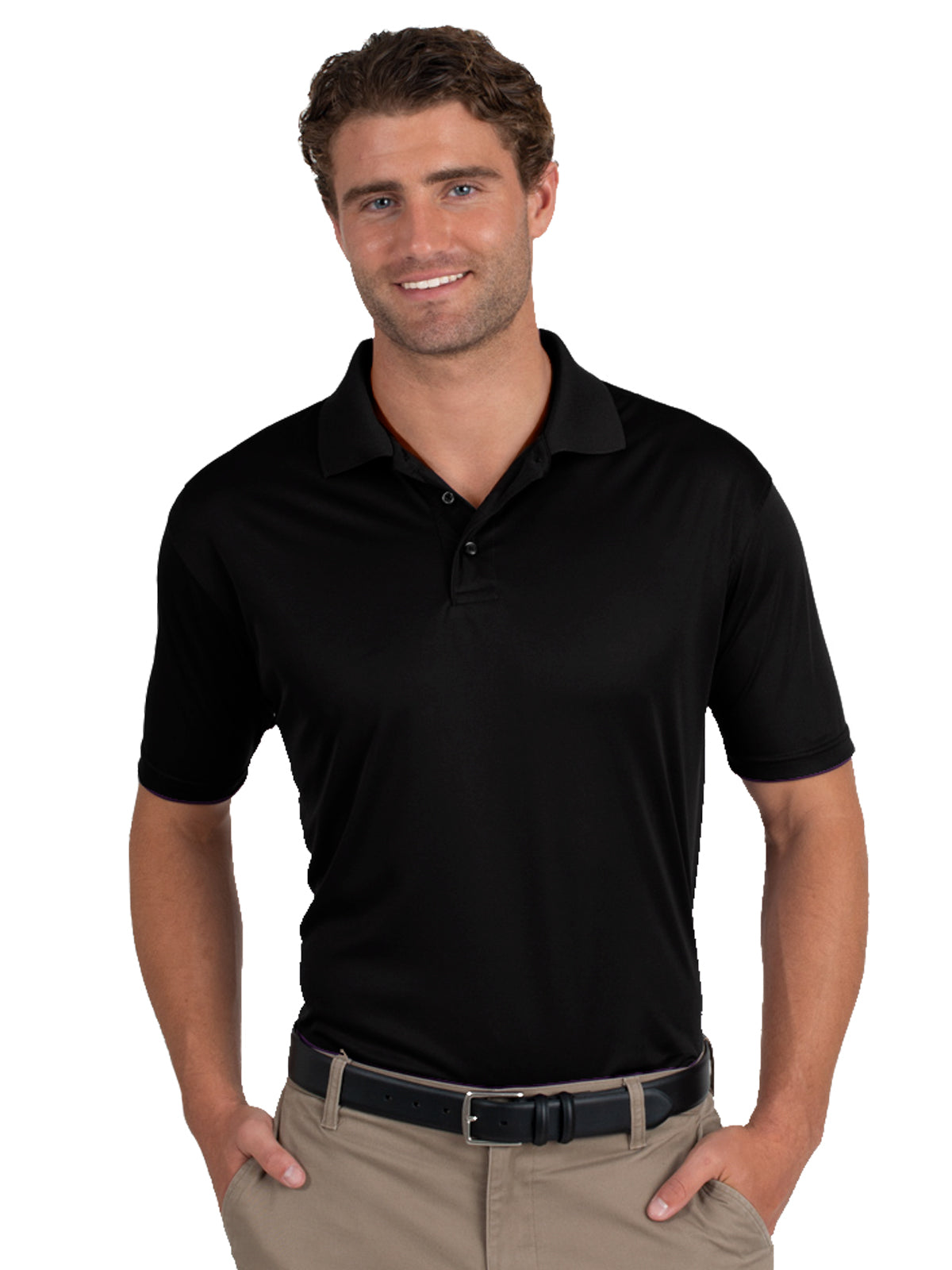 Men's Pocketless Titan Value Polo - BG7300 - Black