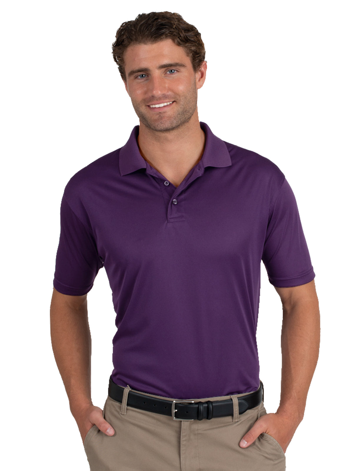 Men's Pocketless Titan Value Polo - BG7300 - Purple