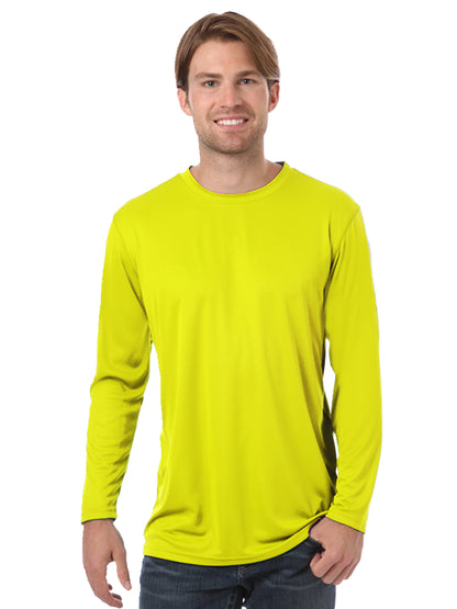 Men's Pocketless Value Long Sleeve Tee - BG7303 - Optic Yellow