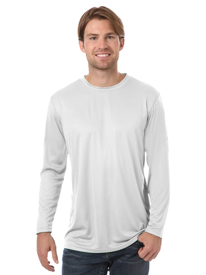 Men's Pocketless Value Long Sleeve Tee - BG7303 - White