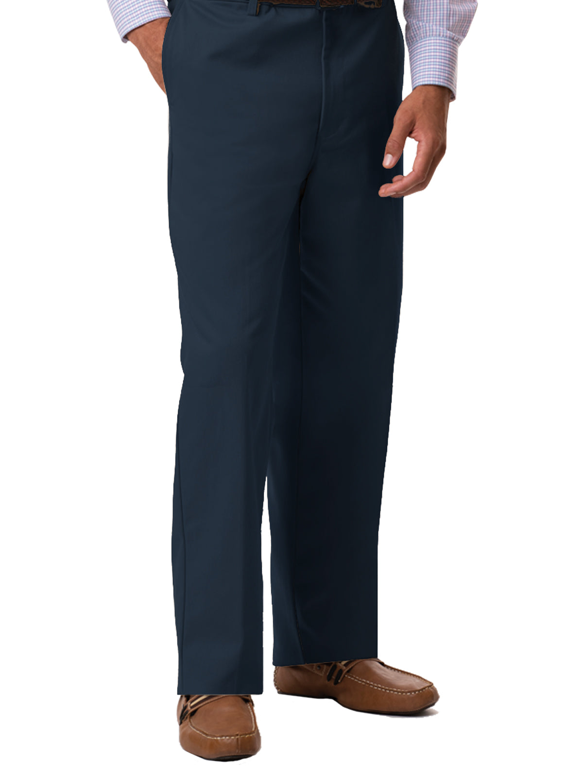 Men's 4-Pocket Scotchgard Flat Front Pant - BG8001P - Navy