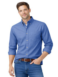 Men's 1-Pocket Cotton Twill Shirt - BG8213 - French Blue