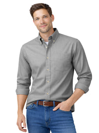 Men's 1-Pocket Cotton Twill Shirt - BG8213 - Grey