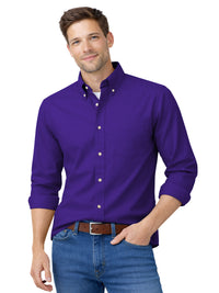 Men's 1-Pocket Cotton Twill Shirt - BG8213 - Grape