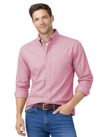 Men's 1-Pocket Cotton Twill Shirt - BG8213 - Pink
