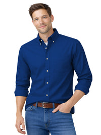Men's 1-Pocket Cotton Twill Shirt - BG8213 - Royal