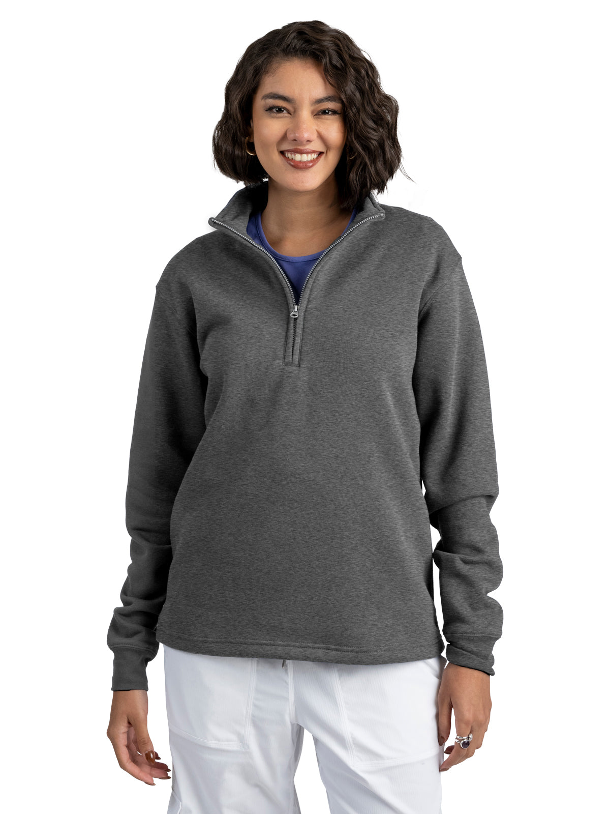 Unisex Essential Fleece Hoodie - BG9305 - Dark Grey Heather