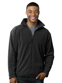Men's 2-Pocket Micro Fleece Full Zip Jacket - BG9951 - Polar Black