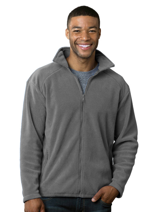 Men's 2-Pocket Micro Fleece Full Zip Jacket - BG9951 - Polar Grey