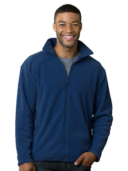 Men's 2-Pocket Micro Fleece Full Zip Jacket - BG9951 - Polar Navy