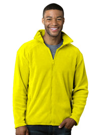 Men's 2-Pocket Micro Fleece Full Zip Jacket - BG9951 - Optic Yellow