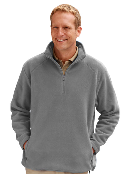 Unisex 2-Pocket Micro Fleece Zip Pullover - BG9952 - Polar Grey