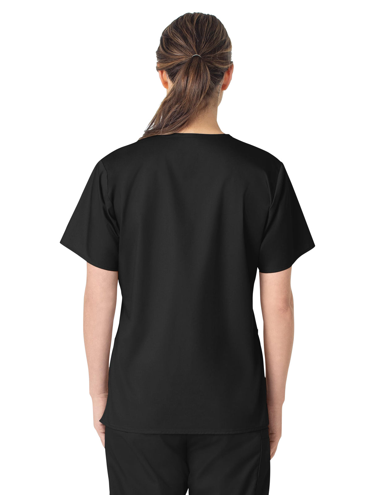 Women's Four-Pocket V-Neck Top - 101 - Black