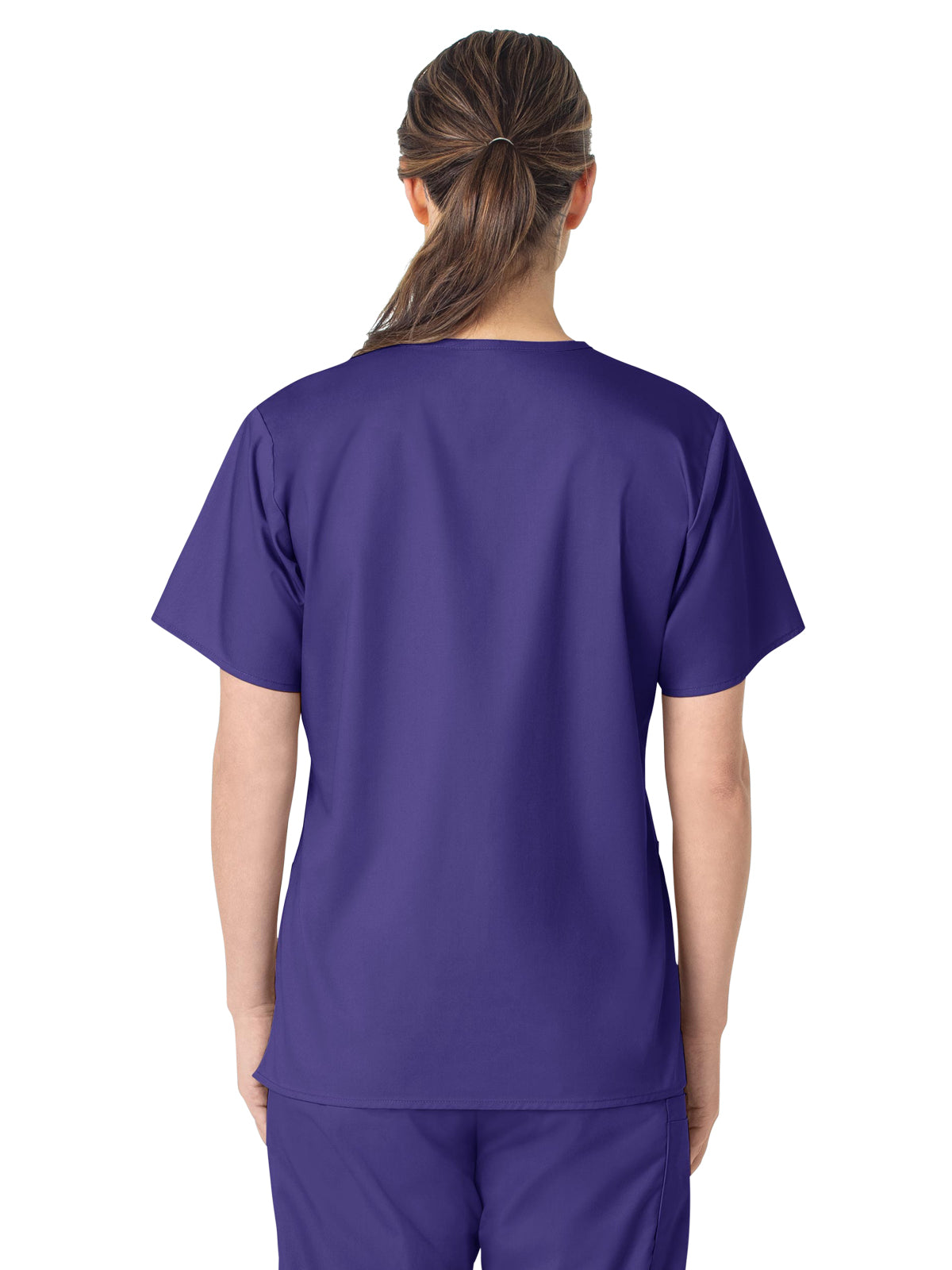 Women's Four-Pocket V-Neck Top - 101 - Grape