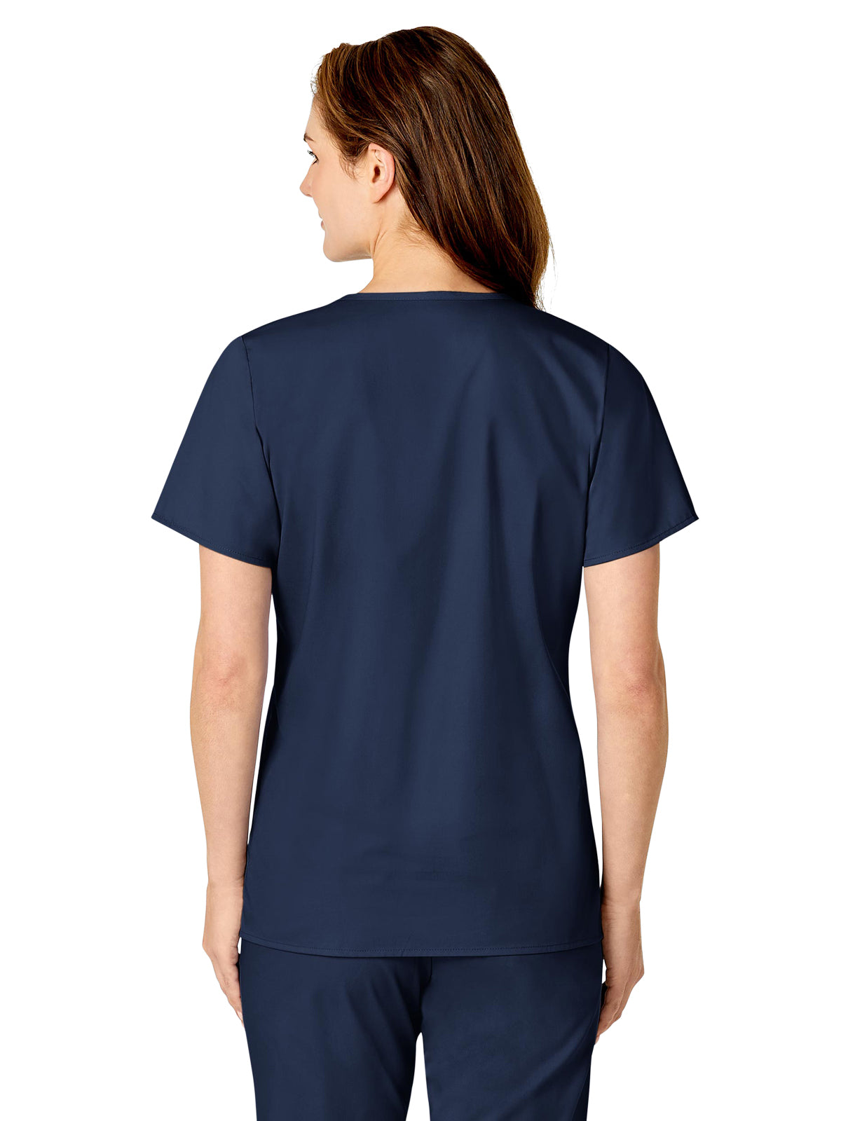 Women's Three-Pocket Mock Wrap Top - 102 - Navy