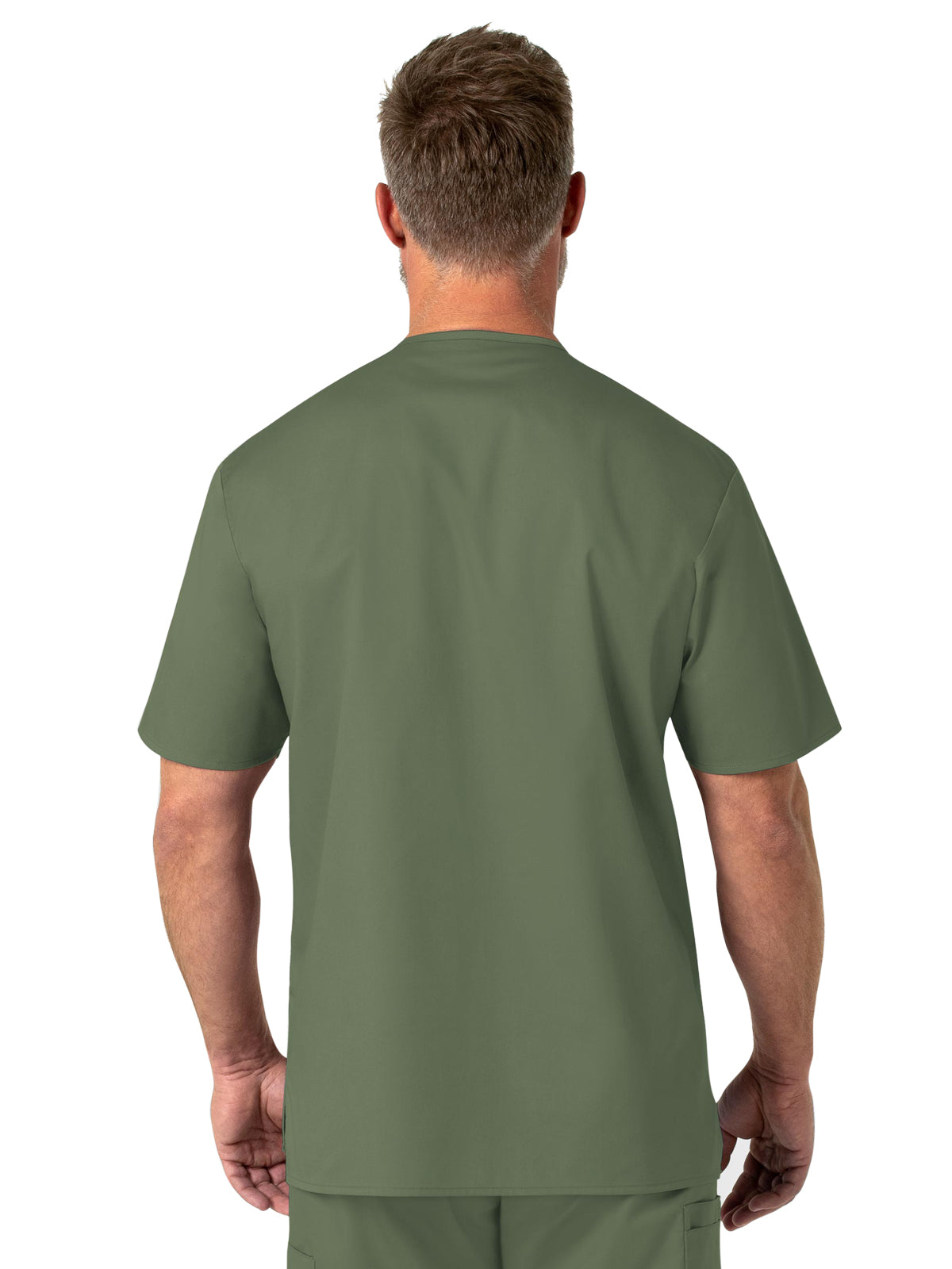 Men's Four-Pocket Modified V-Neck Top - 103 - Olive