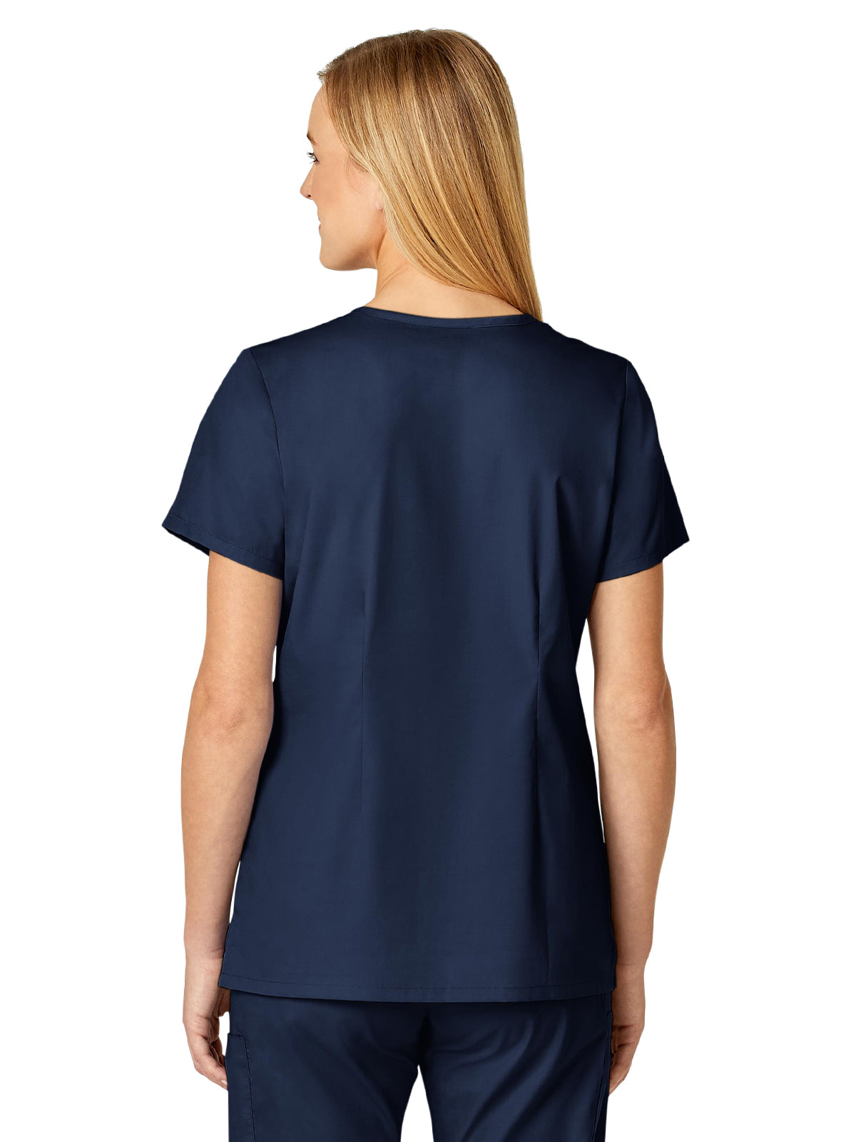 Women's Four-Pocket V-Neck Top - 105 - Navy