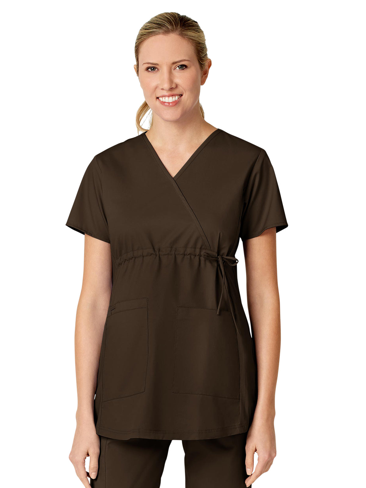 Women's Four-Pocket Maternity Fit Top - 145 - Chocolate