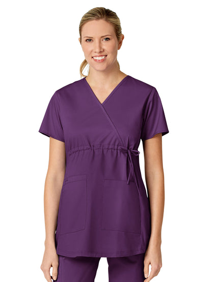 Women's Four-Pocket Maternity Fit Top - 145 - Eggplant