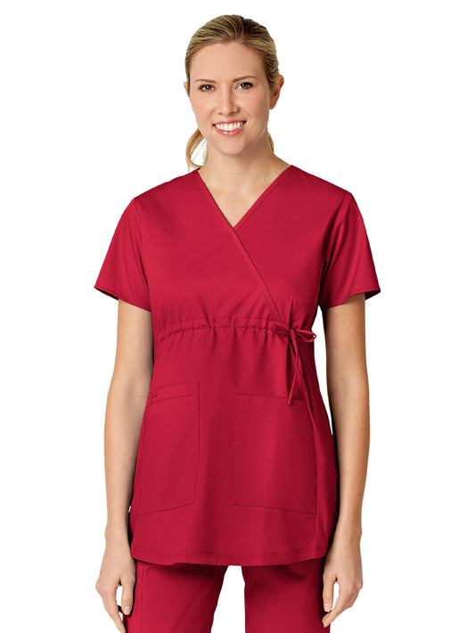 Women's Four-Pocket Maternity Fit Top - 145 - Red