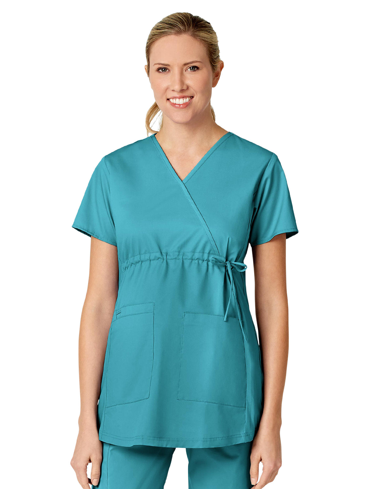 Women's Four-Pocket Maternity Fit Top - 145 - Teal