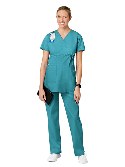 Women's Four-Pocket Maternity Fit Top - 145 - Teal