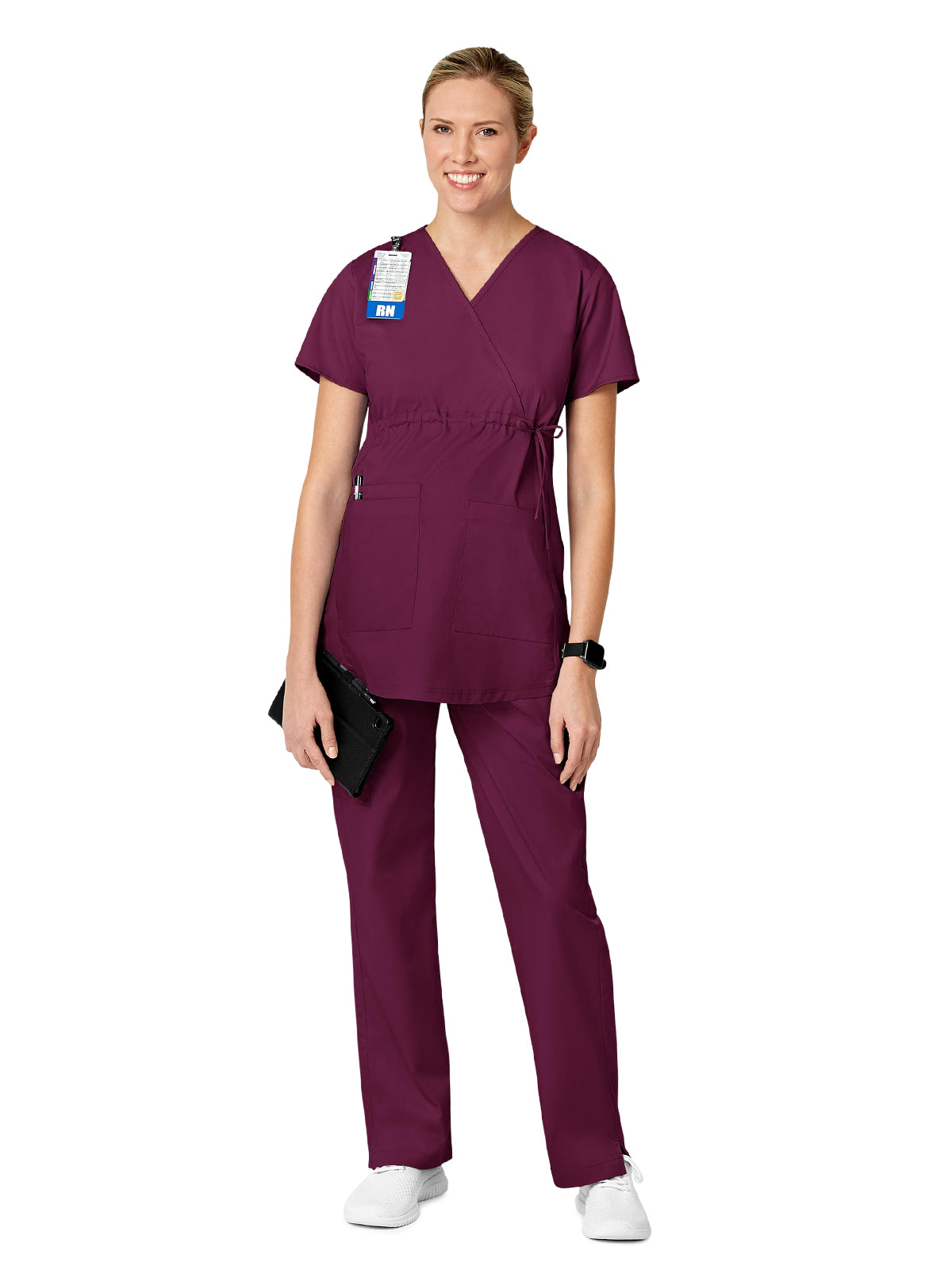 Women's Four-Pocket Maternity Fit Top - 145 - Wine