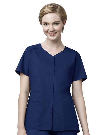 Women's Four-Pocket Snap Front Top - 200 - Navy