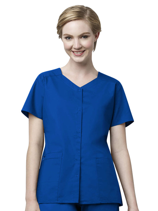 Women's Four-Pocket Snap Front Top - 200 - Royal